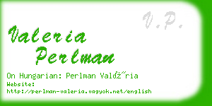 valeria perlman business card
